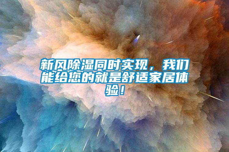 新風(fēng)除濕同時實現(xiàn)，我們能給您的就是舒適家居體驗！