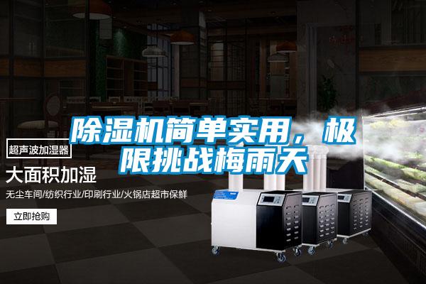 除濕機(jī)簡(jiǎn)單實(shí)用，極限挑戰(zhàn)梅雨天