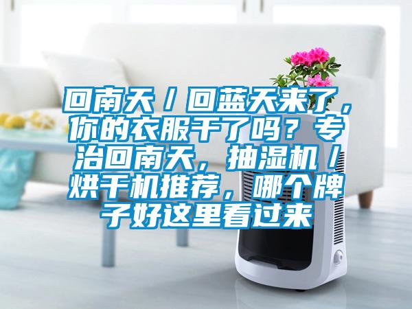 回南天／回藍(lán)天來(lái)了，你的衣服干了嗎？專治回南天，抽濕機(jī)／烘干機(jī)推薦，哪個(gè)牌子好這里看過(guò)來(lái)