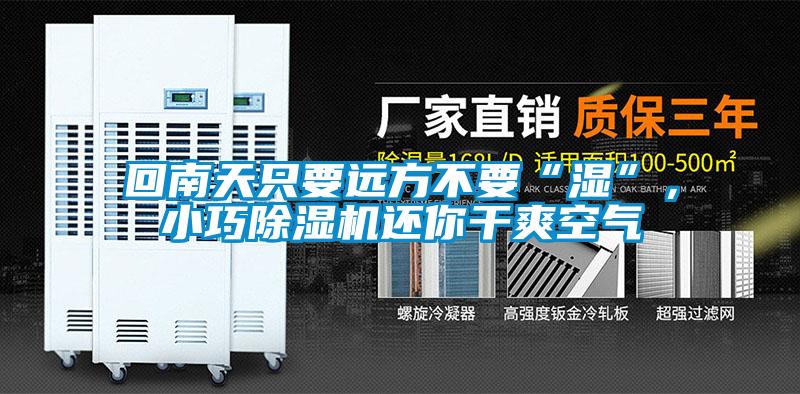 回南天只要遠(yuǎn)方不要“濕”，小巧除濕機(jī)還你干爽空氣
