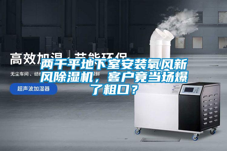 兩千平地下室安裝氧風新風除濕機，客戶竟當場爆了粗口？