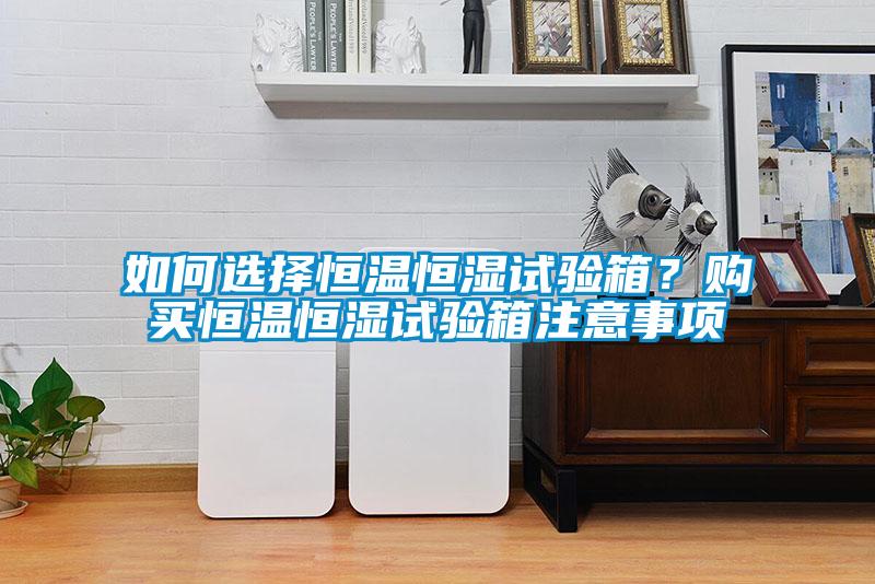 如何選擇恒溫恒濕試驗(yàn)箱？購買恒溫恒濕試驗(yàn)箱注意事項