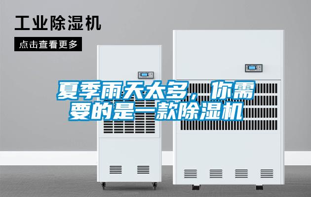 夏季雨天太多，你需要的是一款除濕機
