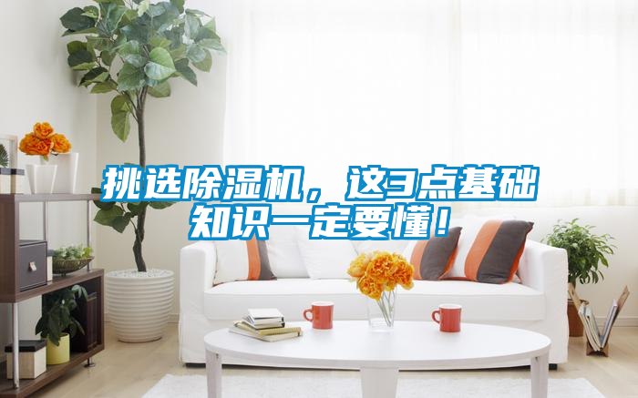挑選除濕機(jī)，這3點(diǎn)基礎(chǔ)知識(shí)一定要懂！