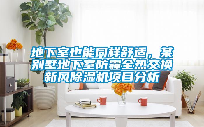 地下室也能同樣舒適，某別墅地下室防霾全熱交換新風(fēng)除濕機(jī)項(xiàng)目分析