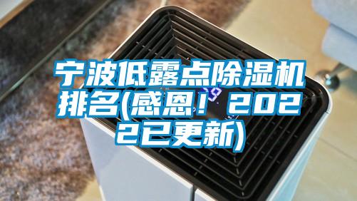 寧波低露點(diǎn)除濕機(jī)排名(感恩！2022已更新)