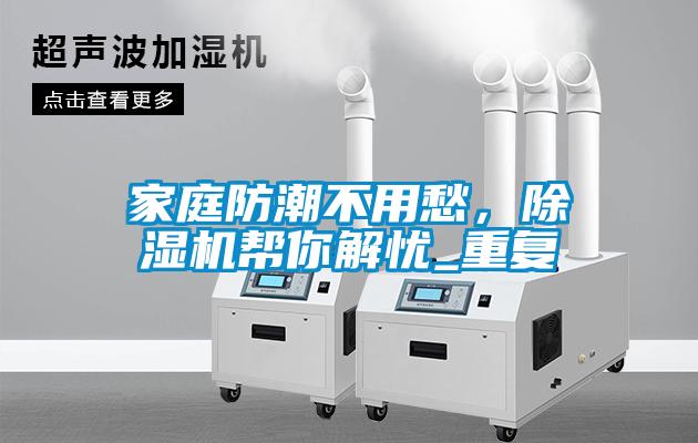 家庭防潮不用愁，除濕機(jī)幫你解憂_重復(fù)