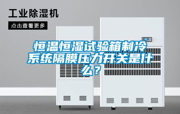 恒溫恒濕試驗箱制冷系統(tǒng)隔膜壓力開關是什么？
