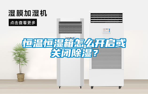 恒溫恒濕箱怎么開(kāi)啟或關(guān)閉除濕？