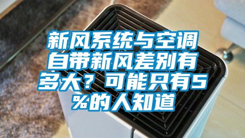 新風(fēng)系統(tǒng)與空調(diào)自帶新風(fēng)差別有多大？可能只有5%的人知道