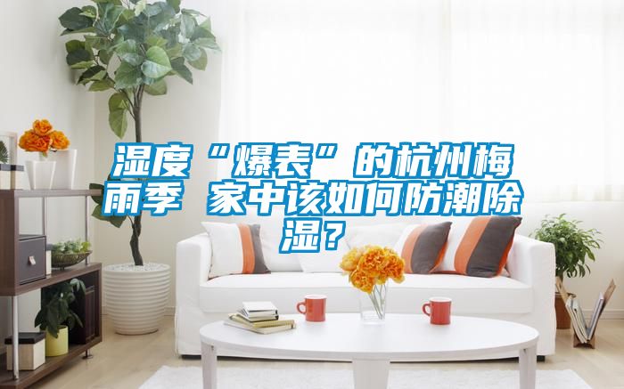 濕度“爆表”的杭州梅雨季 家中該如何防潮除濕？