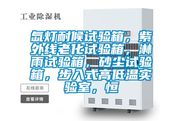 氙燈耐候試驗箱，紫外線老化試驗箱，淋雨試驗箱，砂塵試驗箱，步入式高低溫實驗室，恒